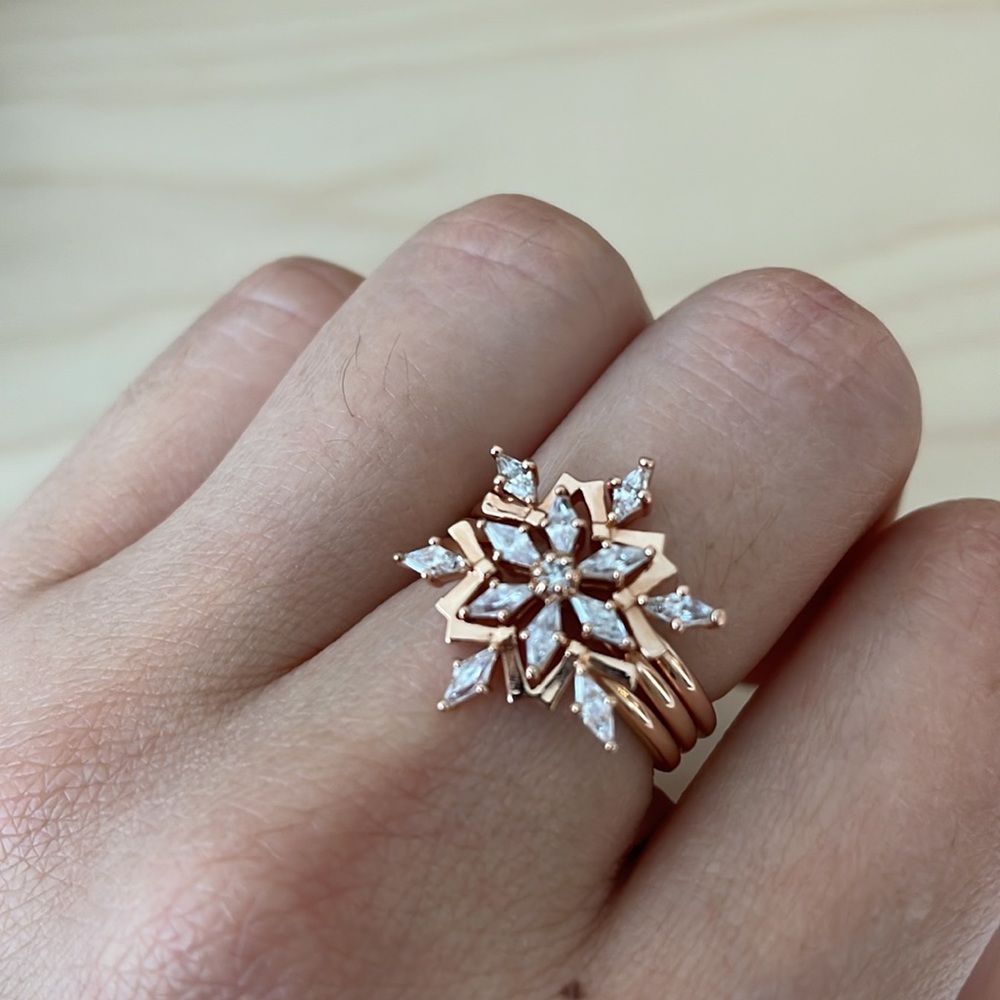 Swarovski Stackable Rose Gold Ring Set (55)